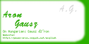 aron gausz business card